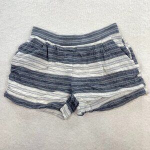 Flawless by Anthropologie Crinkle Cotton Elastic Waist Pull-on Shorts Size L